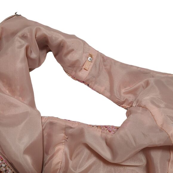 Talbots Tweed Dress Women's 10 Pink Sleeveless Career Professional Sheath - Picture 4 of 9